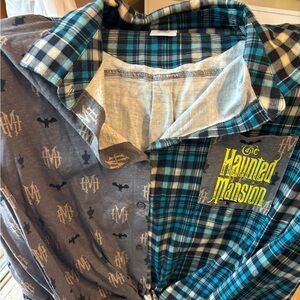 Disney’s haunted mansion women’s flannel shirt.